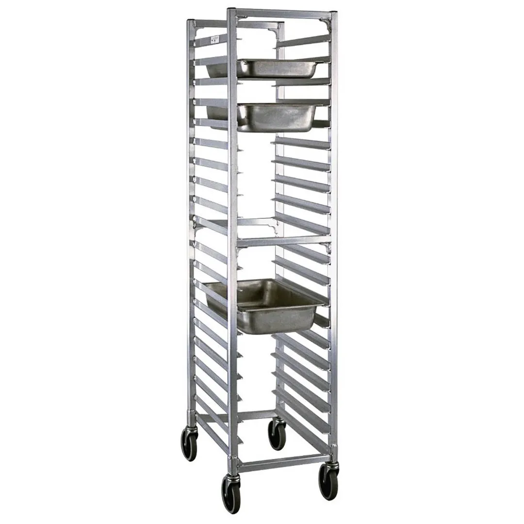 New Age 1505 20 Pan End Load Full Height Aluminum Steam Table Pan Rack