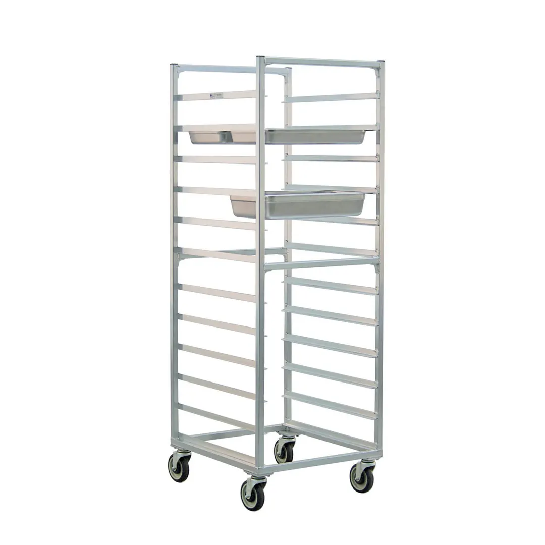 New Age 1507 24 Pan Side Load Full Height Aluminum Steam Table Pan Rack