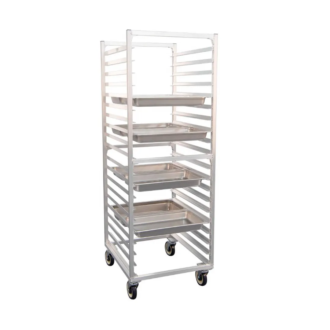 New Age 1509 40 Pan Side Load Full Height Aluminum Steam Table Pan Rack