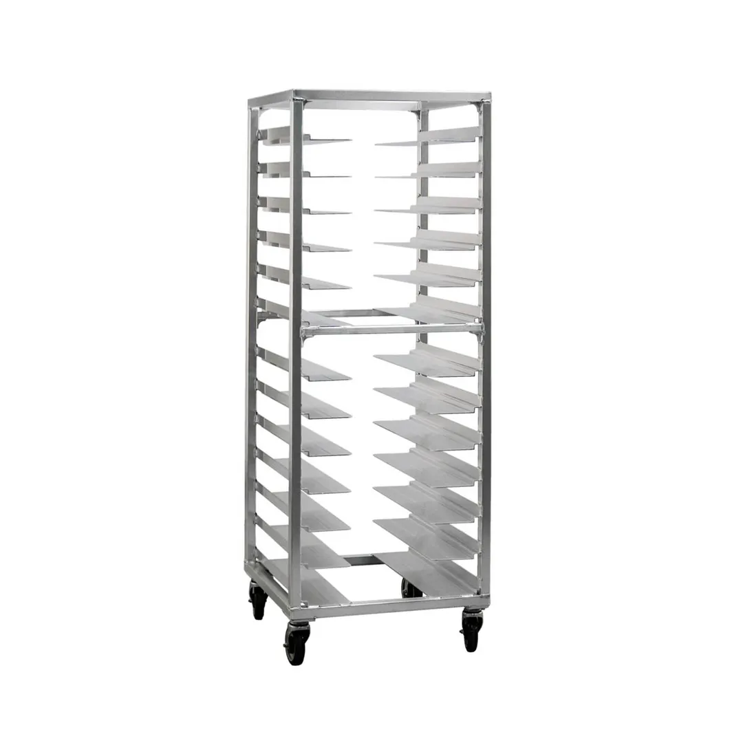 New Age 1640 13 Pan End Load Aluminum Universal Bun / Sheet Pan Rack w/ 4-1/2" Bottom Load Slides