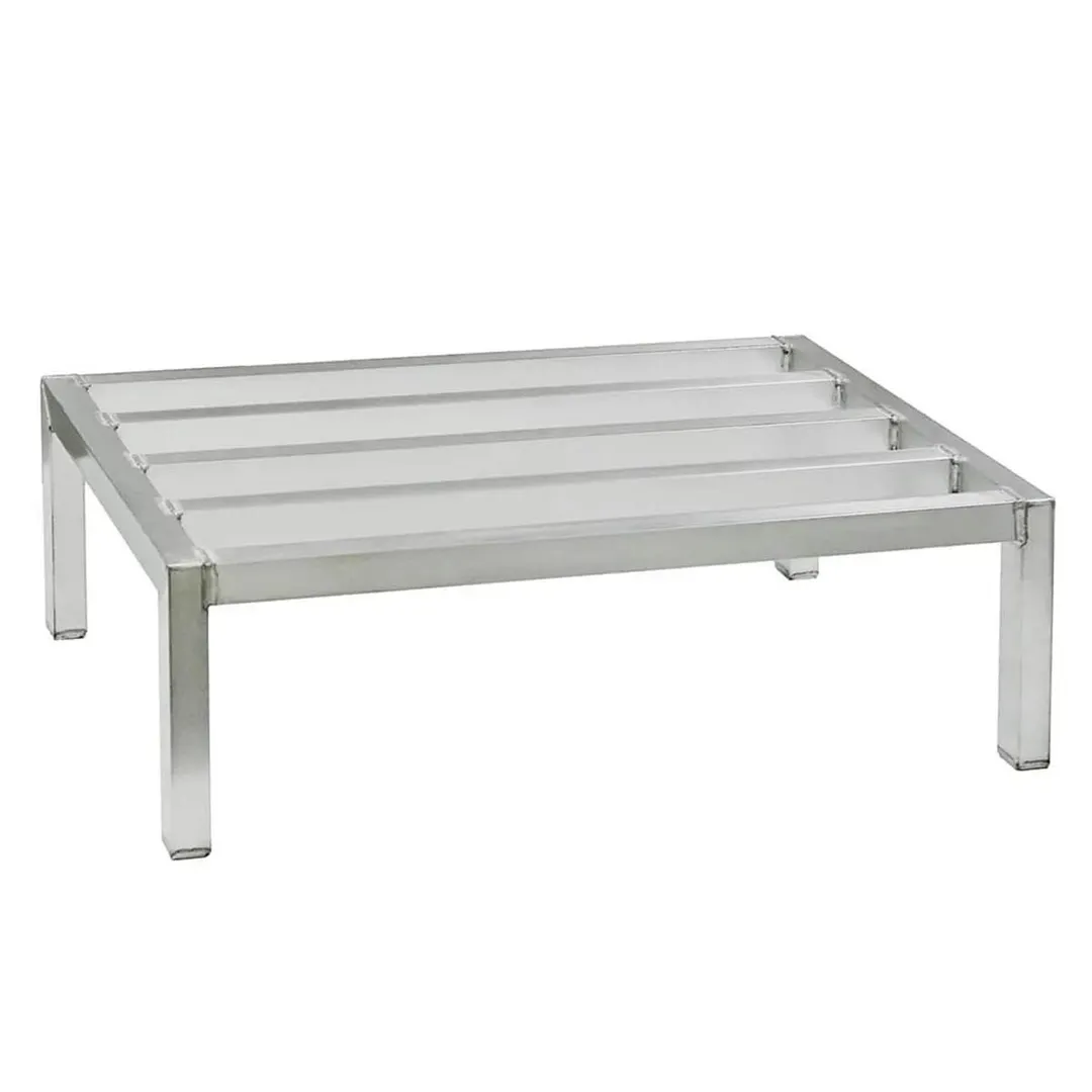 New Age 2032 72" x 24" x 8" Aluminum Mobile Dunnage Rack with 4000 lb. Capacity, NSF