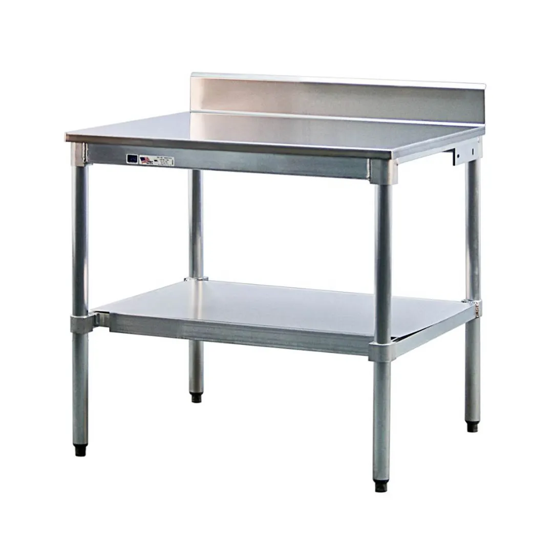 New Age 24US84KD Undershelf For Work Table, 84"W X 24"D, Aluminum, Nsf, Kd