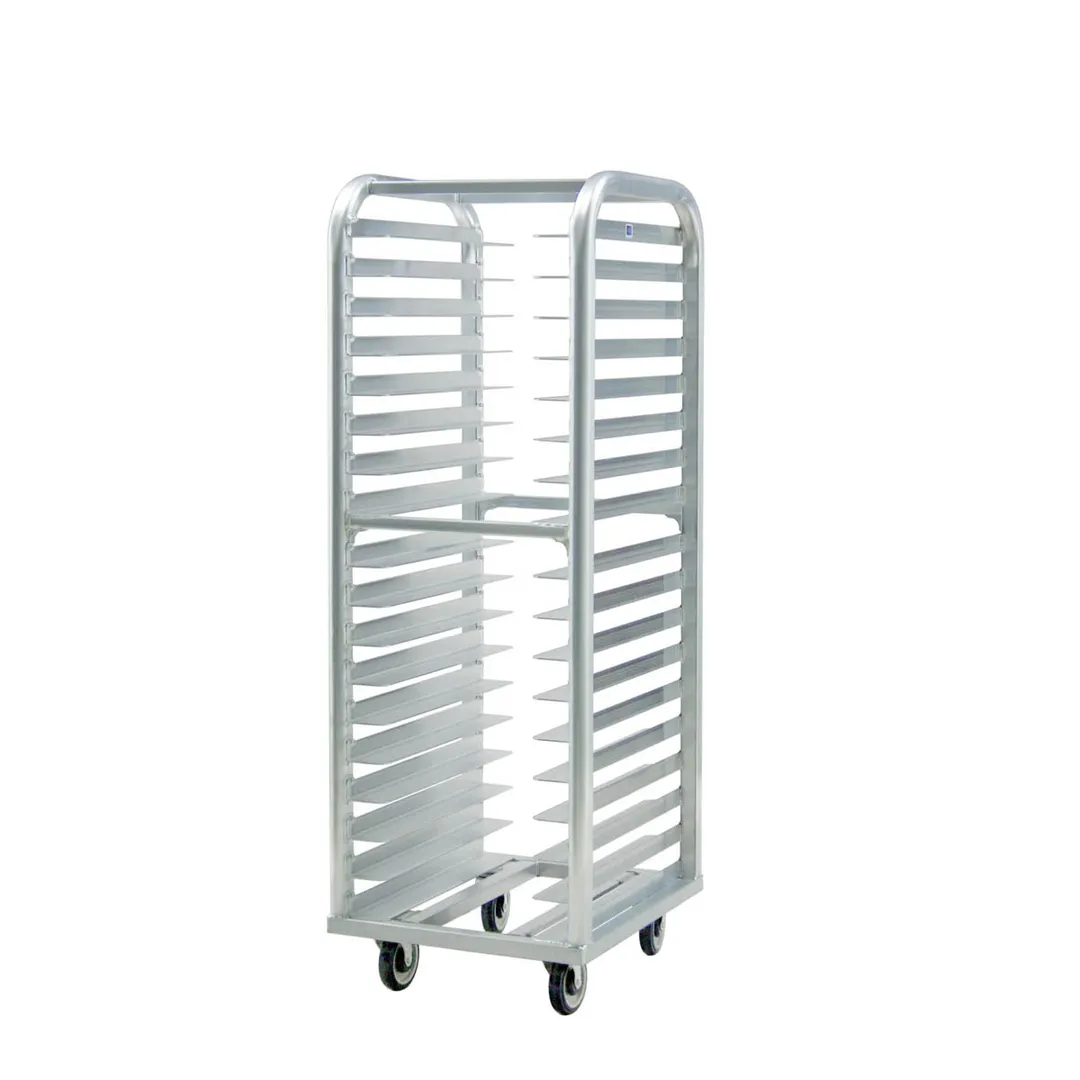 New Age 4338 Lifetime Series 18 Pan End Load Aluminum Roll-In Bun / Sheet Pan Rack
