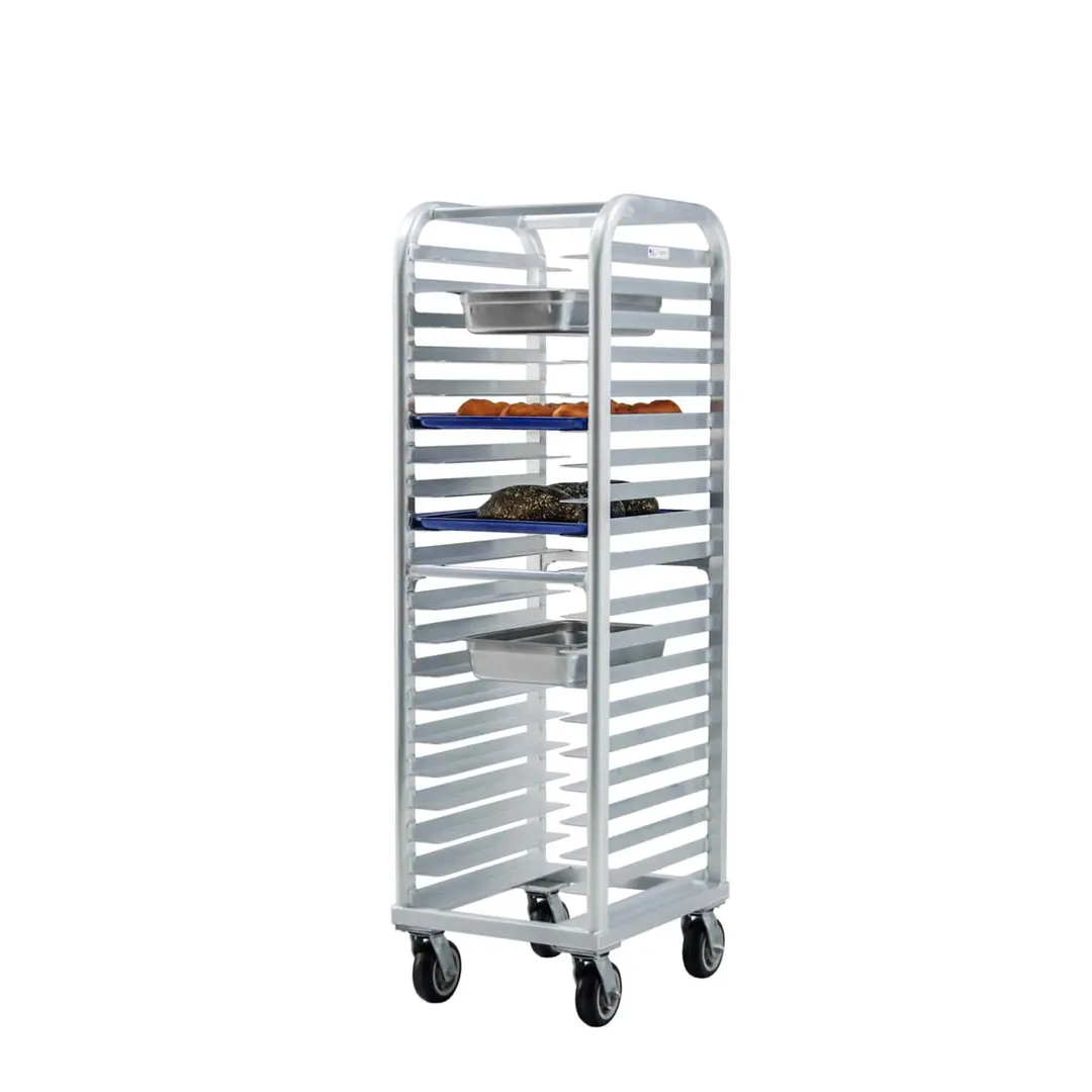 New Age 4339 Lifetime Series 20 Pan End Load Heavy Duty Aluminum Bun / Sheet Pan Rack