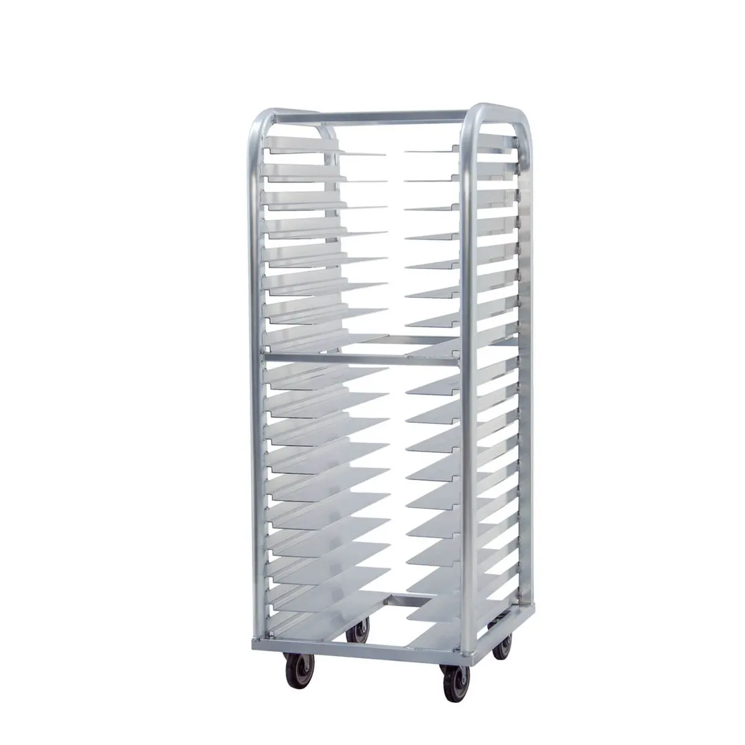 New Age 4637 Lifetime Series 18 Pan End Load Aluminum Roll-In Bun / Sheet Pan Rack