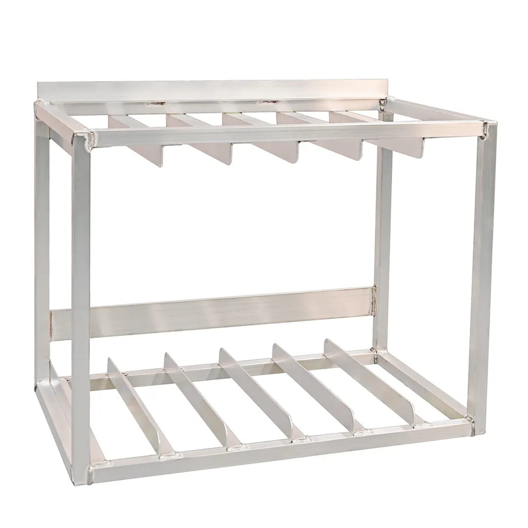 New Age 53082 Aluminum Wall Mounted Dish Rack Holder - 29"W x 18"D