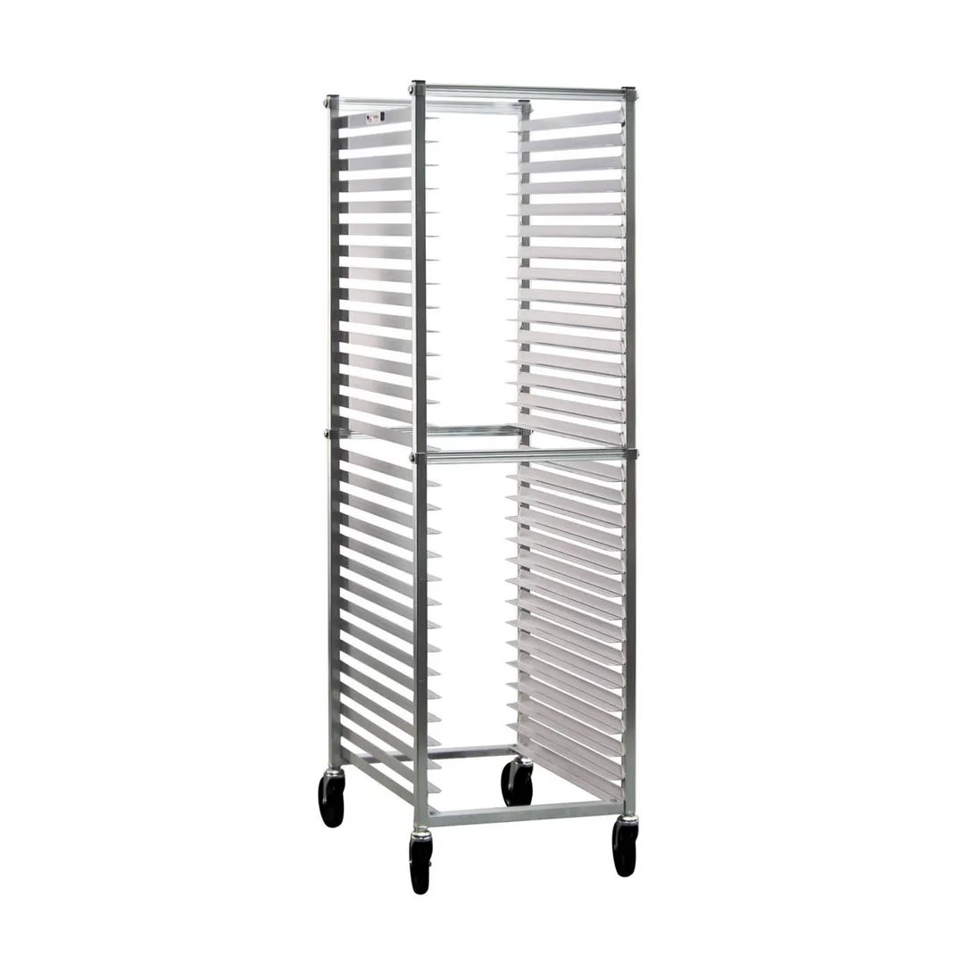 New Age 6300 30 Pan Mobile Full Height End Load Aluminum Bun / Sheet Pan Rack 