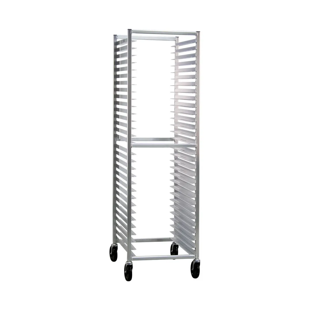 New Age 6330 30 Pan Mobile Full Height End Load Aluminum Bun / Sheet Pan Rack 