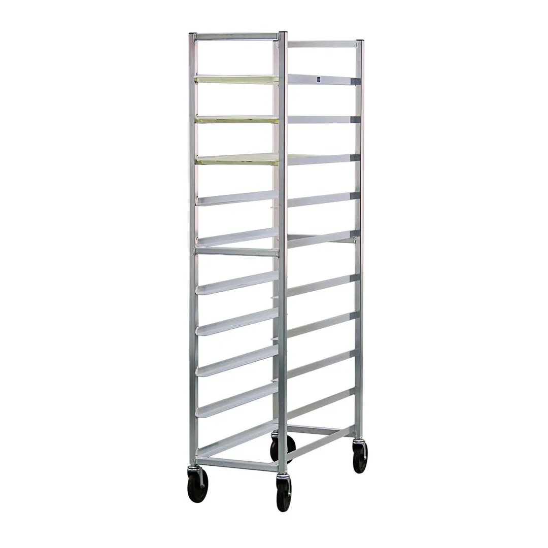 New Age 6348 Aluminum End Load Platter Rack w/ 10 Shelf Capacity