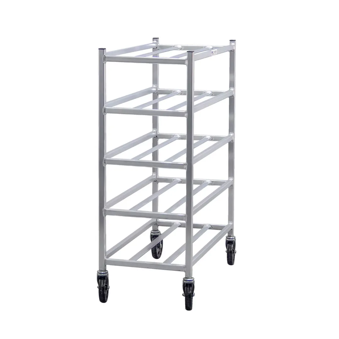 New Age 6354 Aluminum Universal Platter Rack w/ 5 Shelf Capacity