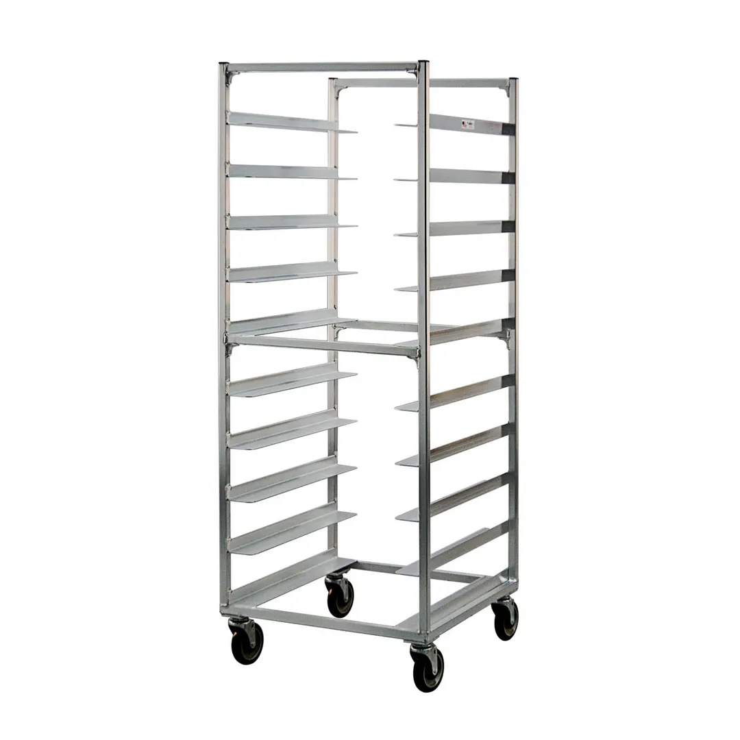 New Age 95048 10 Pan Aluminum End Load Mobile Oval Tray Storage Rack