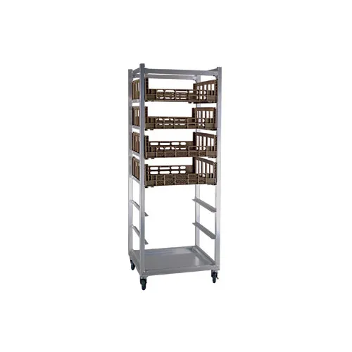 New Age 95136 7 Box End Load Mobile Aluminum Produce Crisping Rack
