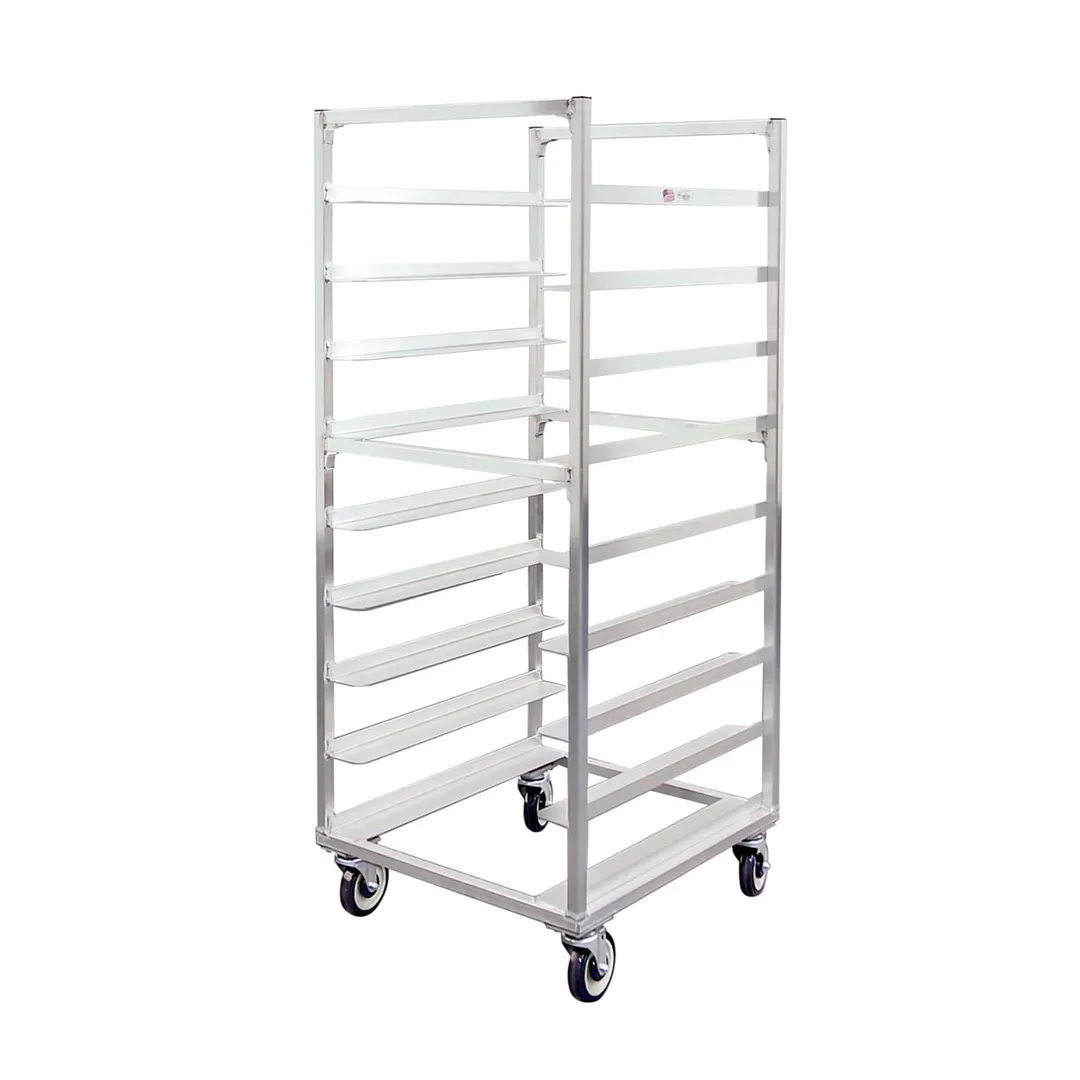 New Age 95681 9 Pan Aluminum End Load Mobile Oval Tray Storage Rack