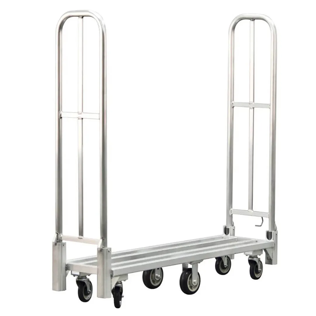 New Age 96856 Folding Utility Platform Cart, 64.75Wx16Dx64H, 1500 lbs, Aluminum Frame, Dual Handle