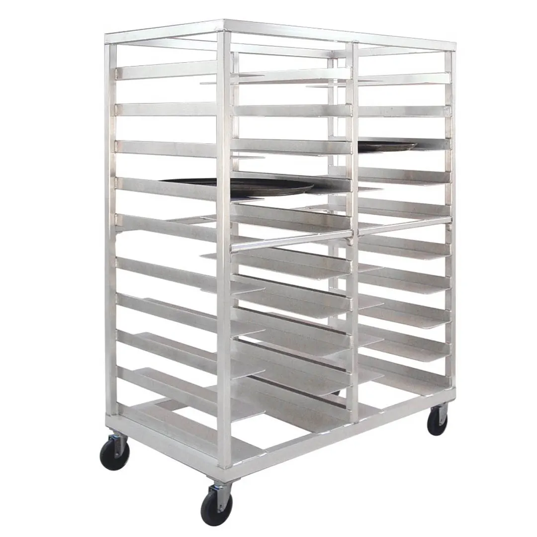 New Age 97690 20 Pan Aluminum Universal Bun / Sheet Pan Rack w/ 6" Bottom Load Slides