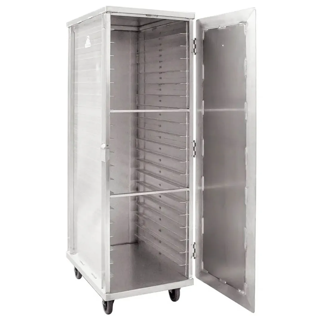 New Age 97718 20 Pan Full Height Aluminum End Load Mobile Bun / Food Pan Enclosed Cabinet