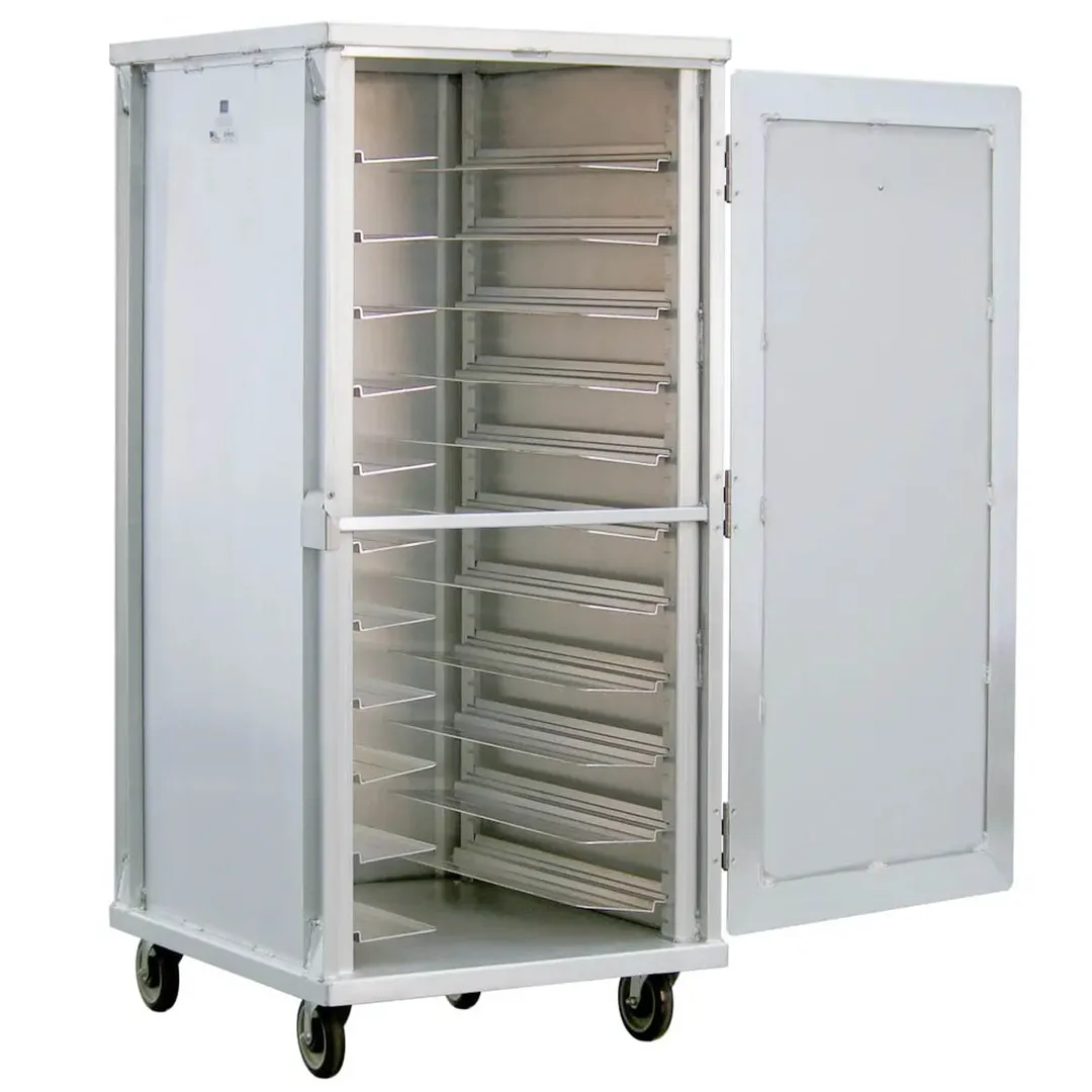 New Age 97746 11 Pan Full Height Aluminum End Load Mobile Bun / Food Pan Enclosed Cabinet