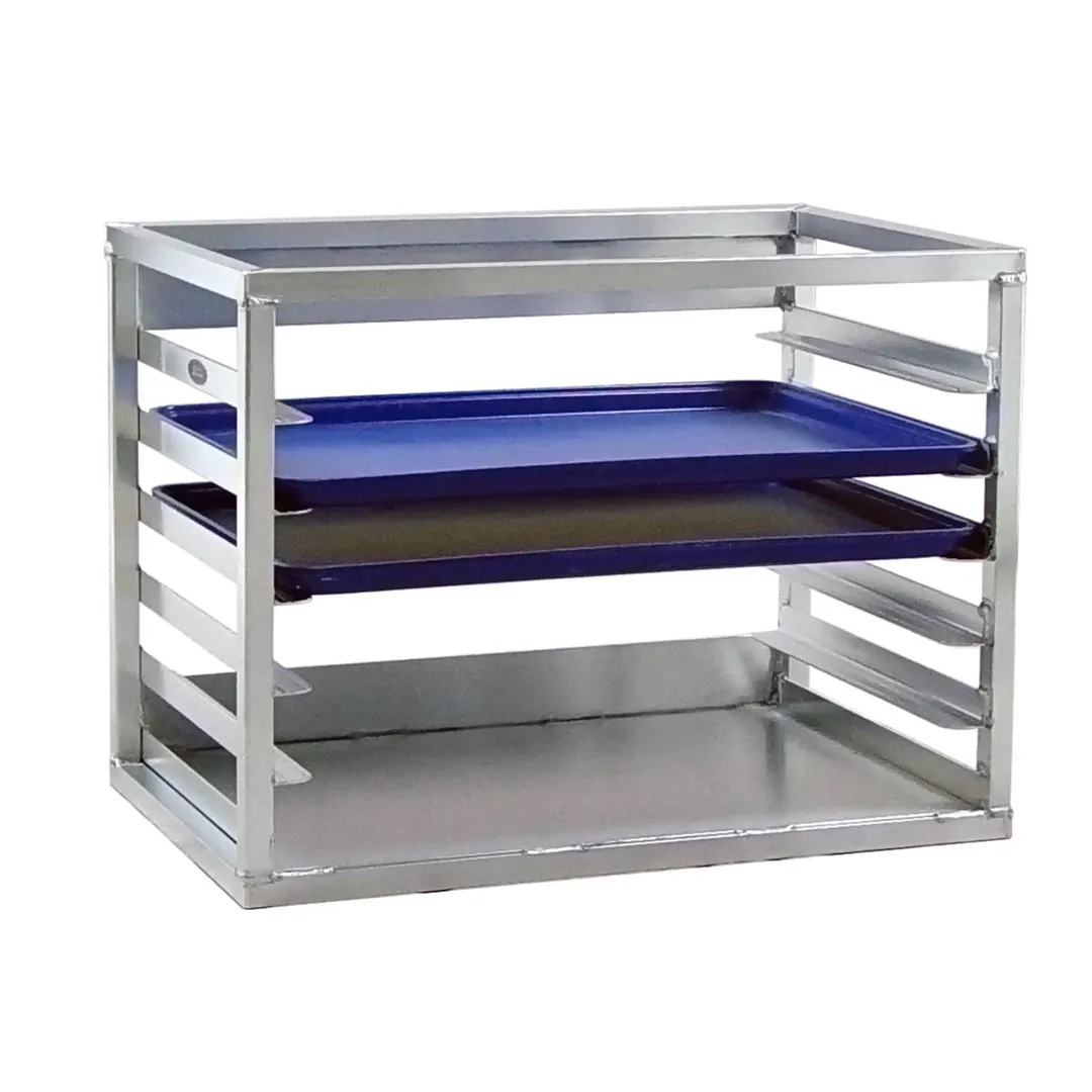 New Age 98138 6 Pan Full Size Wall Mount Bun / Sheet Pan Rack with Aluminum  Base