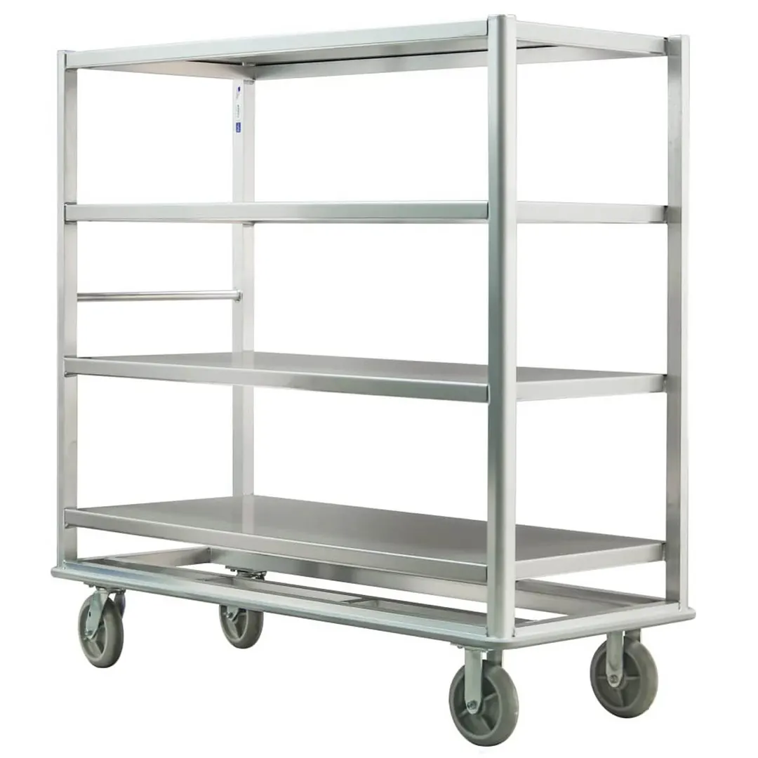 New Age 98182 Queen Mary Banquet Cart w/ (4) Solid Stainless Shelves, 14-1/2" Spacing