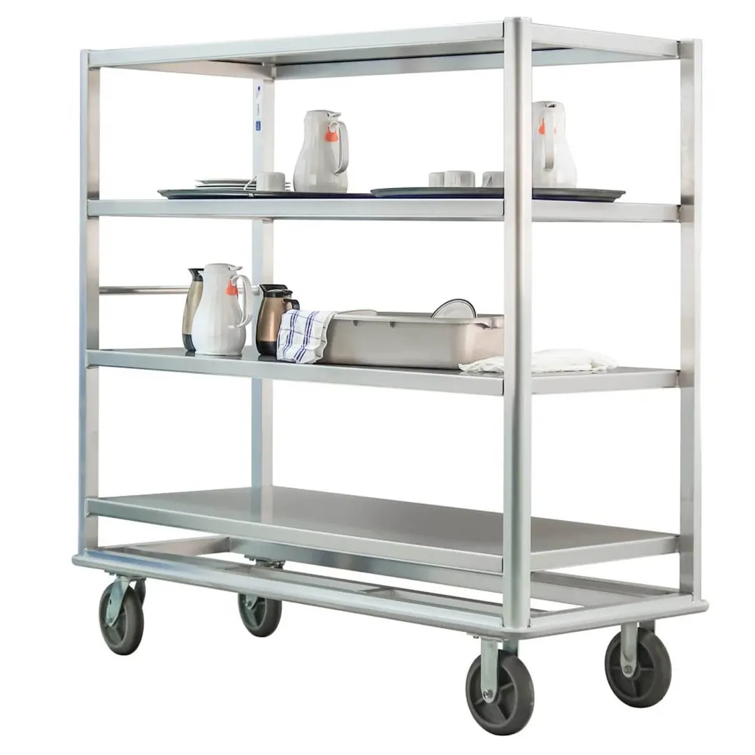 New Age 98182 Queen Mary Banquet Cart w/ (4) Solid Stainless Shelves, 14-1/2" Spacing