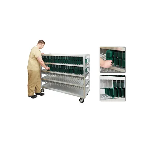 New Age 99452 Mobile Aluminum Flex Tray Drying Rack with 4 Tray Levels