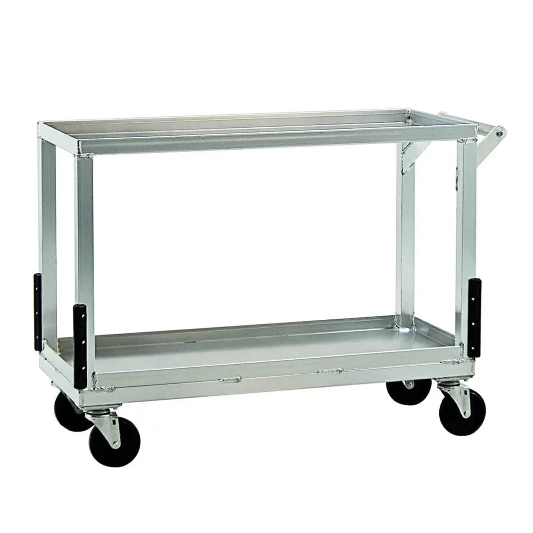 New Age NS765 NSF Aluminum 2-Shelf Floral Utility Cart 