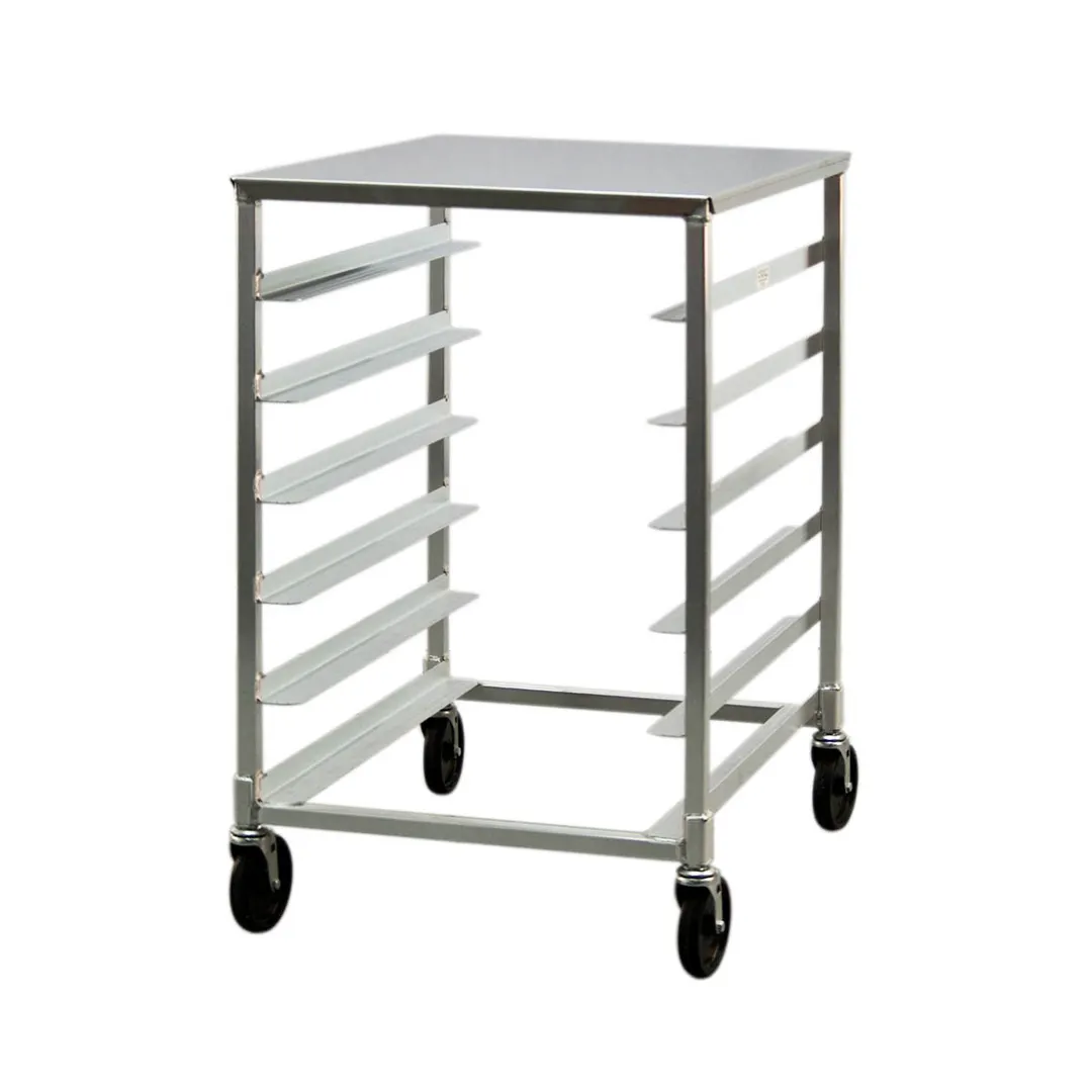 New Age NS834 12 Tray Side Load Aluminum Tray Rack for 15" x 20" Trays, Stainless Steel Top