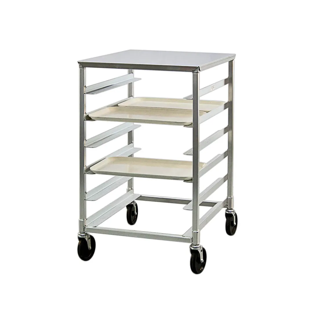 New Age NS834 12 Tray Side Load Aluminum Tray Rack for 15" x 20" Trays, Stainless Steel Top