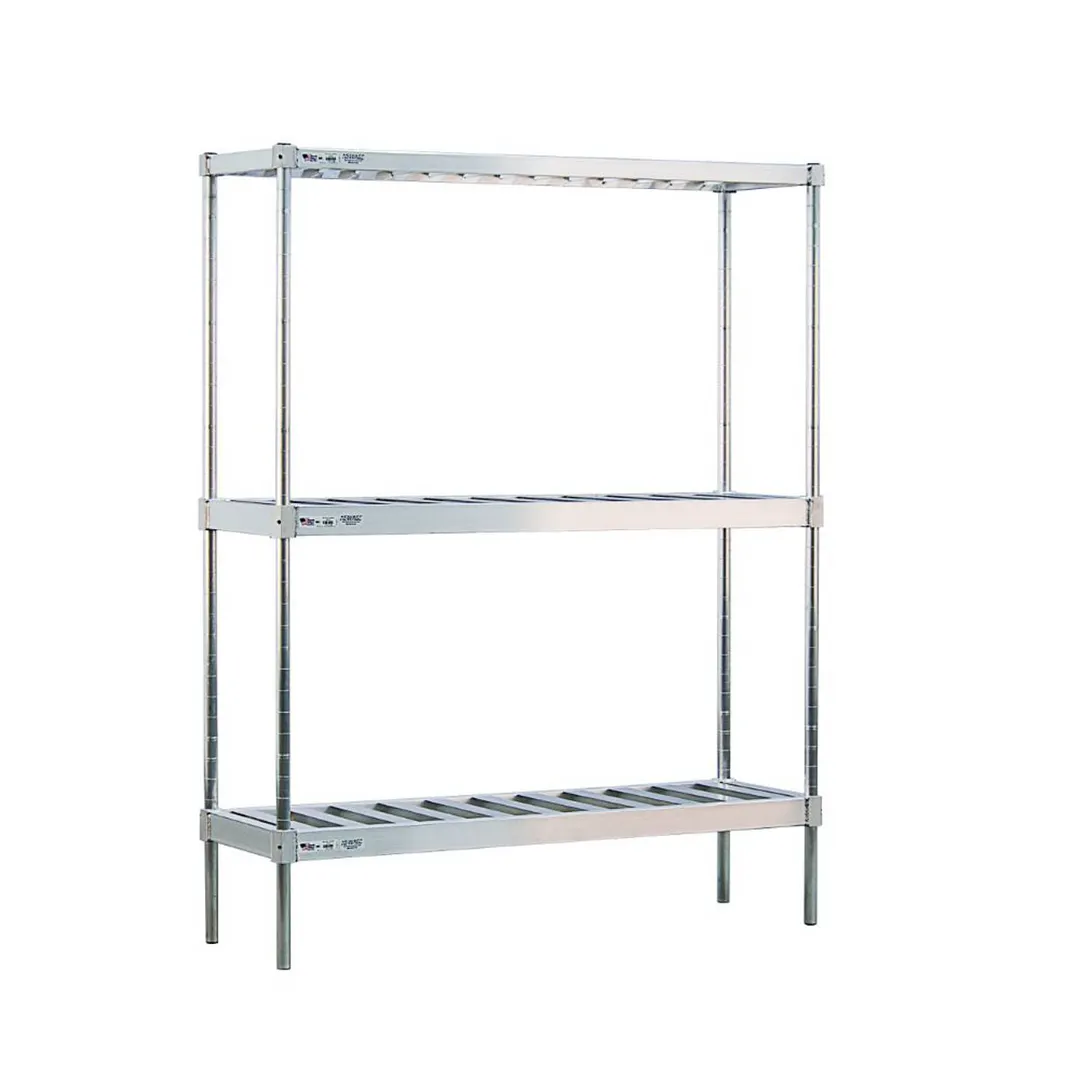New Age NS933 60" Keg Rack with (6) 1/2 or (18) 1/6 Keg Capacity and 3 Shelves