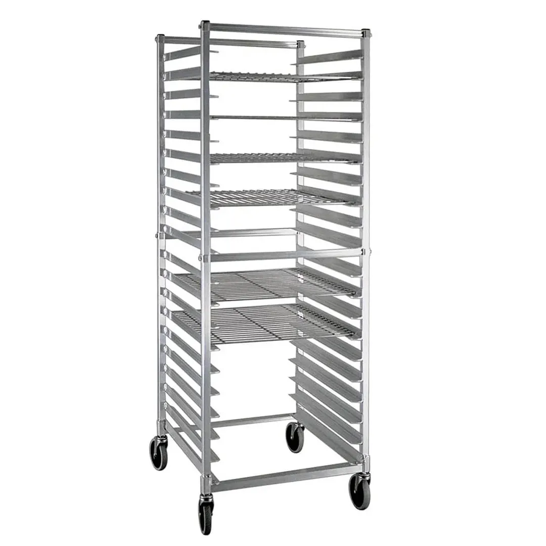 New Age NS947KD 20 Screen End Load Full Height Mobile Donut Screen Rack