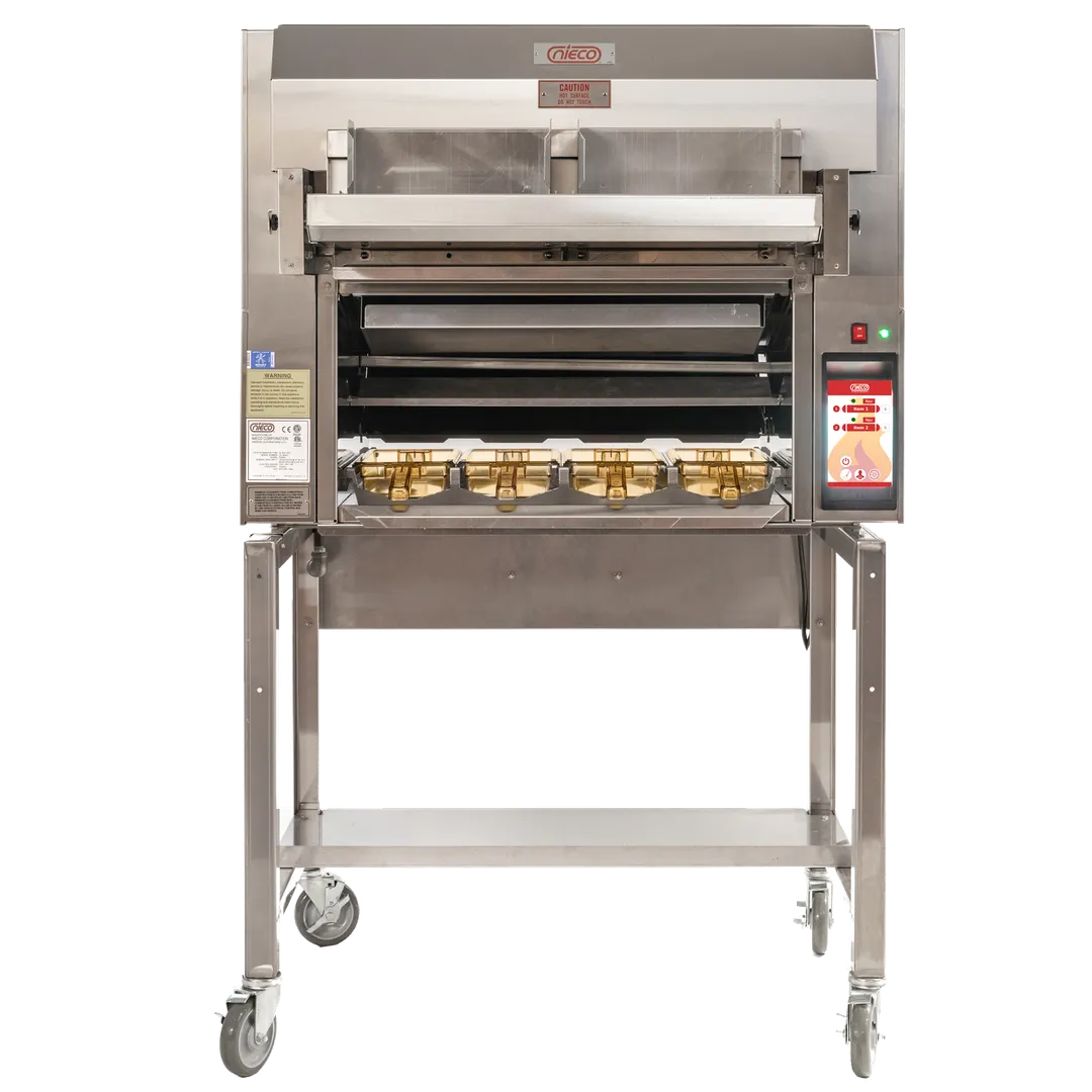Nieco MV74-2-E Conveyor Broiler, Electric, (2) 13' Broiling Belts