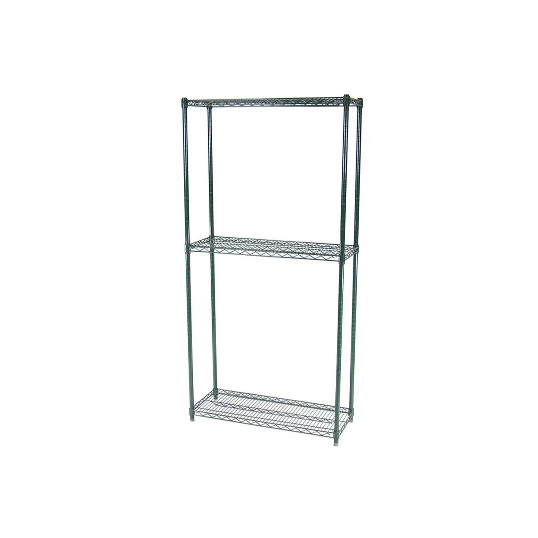 Nor-Lake SSG66-3 Epoxy Coated 3-Tier Green-Kote Shelving Kit for Walk-In Coolers/Freezers - 6' x 6'