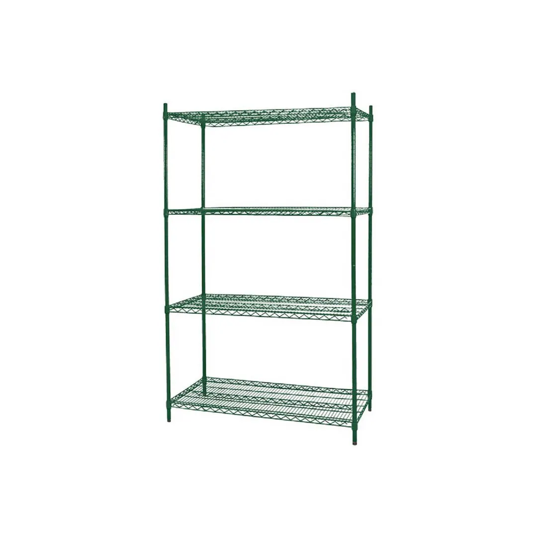 Nor-Lake SSG66-4 Epoxy Coated 4-Tier Green-Kote Shelving Kit for Walk-In Coolers/Freezers - 6' x 6'