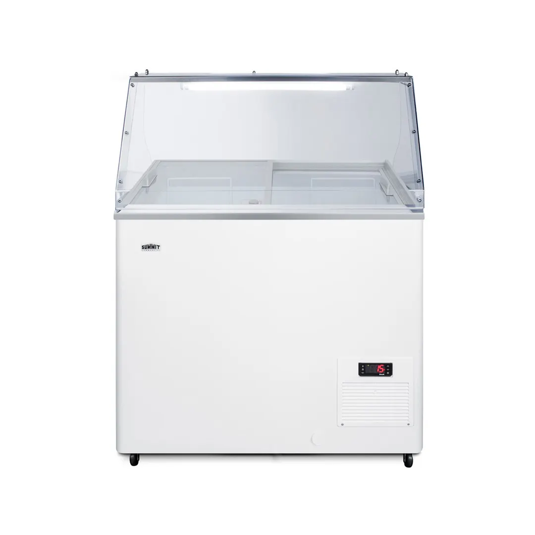 Summit NOVA22PDC 30" Gelato/Ice Cream Dipping Cabinet w/ Curved Sneeze Guard
