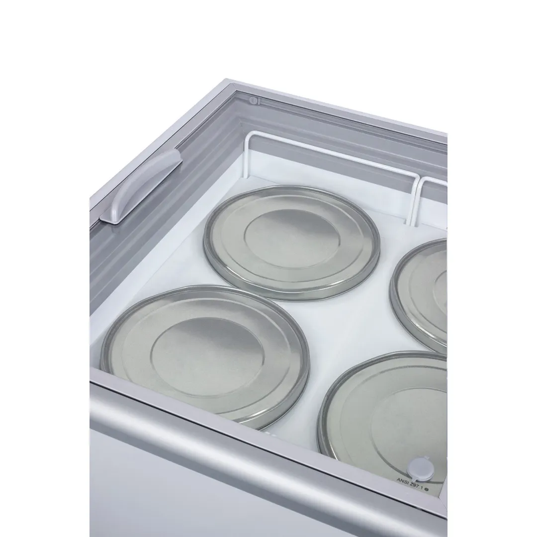 Summit NOVA45PDC 53" Gelato/Ice Cream Dipping Cabinet w/ Curved Sneeze Guard