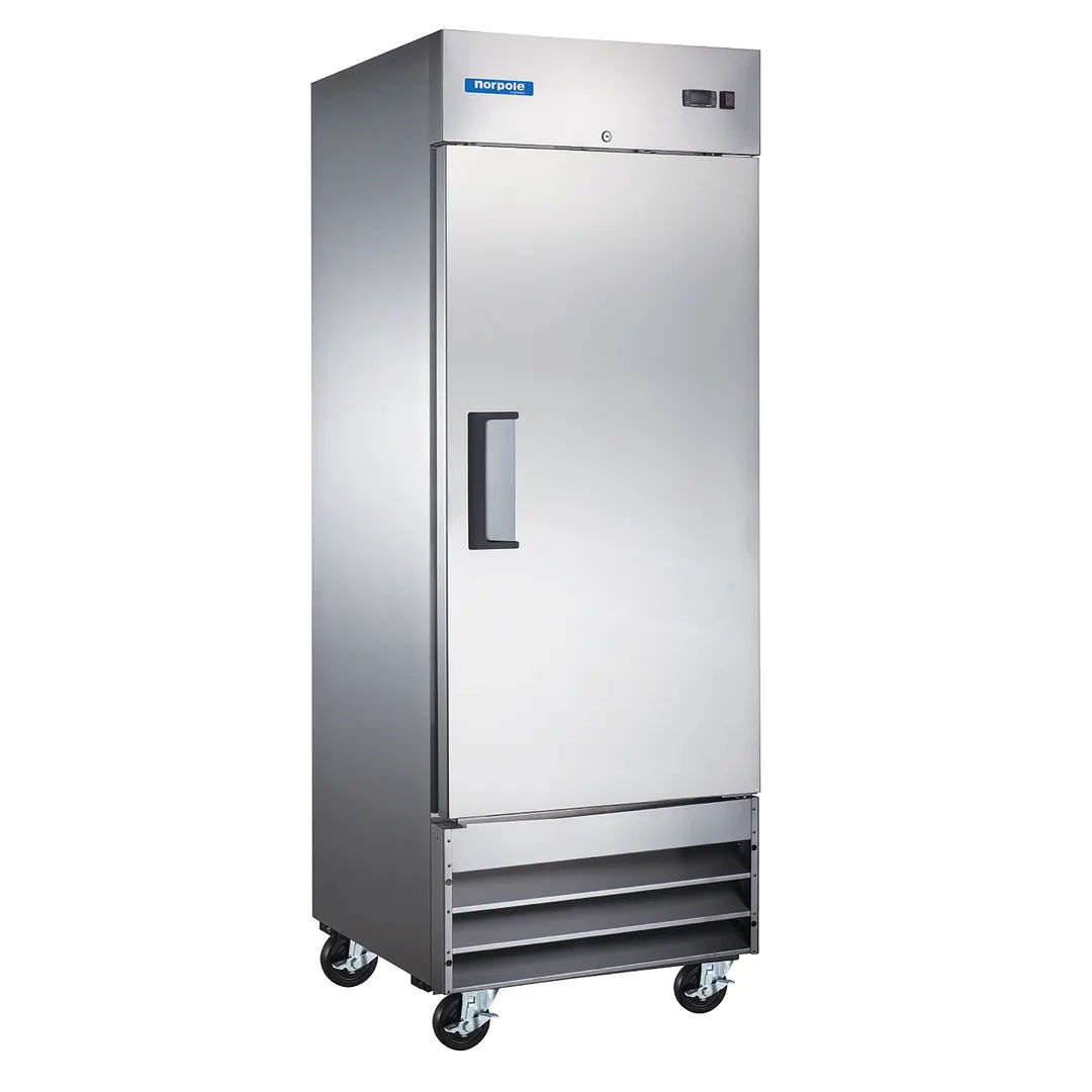 Norpole NE19F 29'' One Section Solid Door Reach-In Freezer, Bottom Mounted, 19 cu. ft.