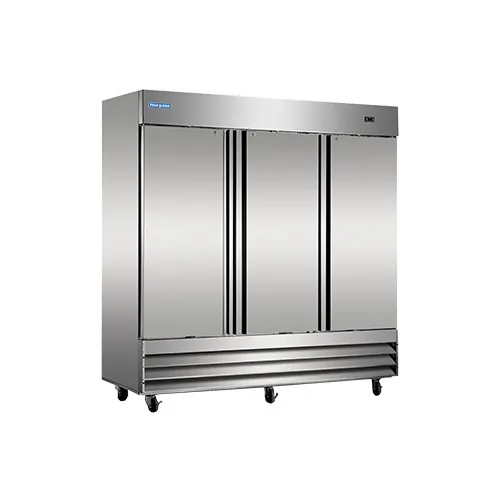 Norpole NP3R 81" 3-Section Reach-In Refrigerator w/ 3 Solid Doors, Bottom-Mount, 72 cu. ft.