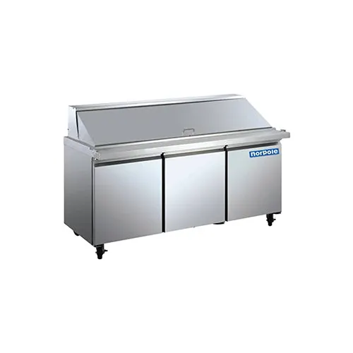 Norpole NP3R-SWMT 70" Mega Top Sandwich/Salad Prep Table w/ 3 Doors, 30 Pans