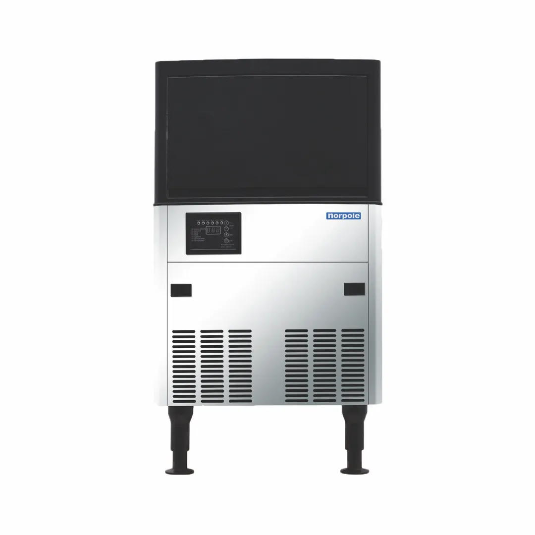 Norpole NPCIM120H 20" Air Cooled Half Cube 120 lb Undercounter Ice Machine with 40 lb Bin