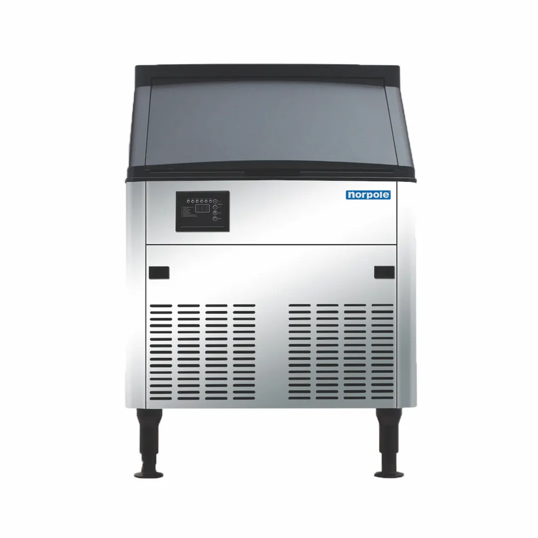 Norpole NPCIM210 26" Air Cooled Half Cube 210 lb Undercounter Ice Machine with 80 lb Bin