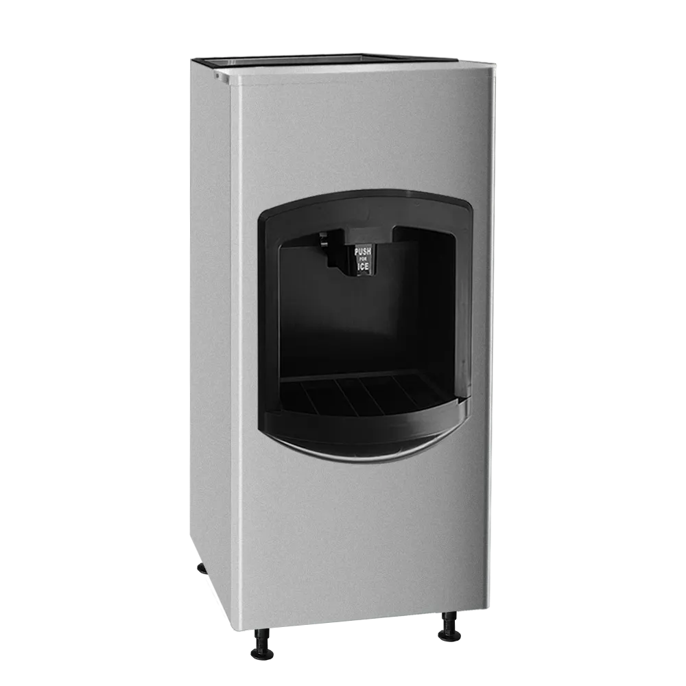 Norpole NPCIM350DB 22" Floor Model Full Cube 350 lb Ice Dispenser, Air Cooled, 230 lb Bin