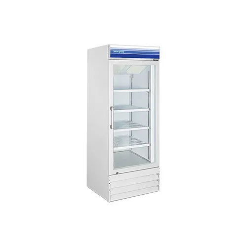 Norpole NPGF1-S13 27" 1 Glass Door Freezer Merchandiser in White, 13 cu. ft.