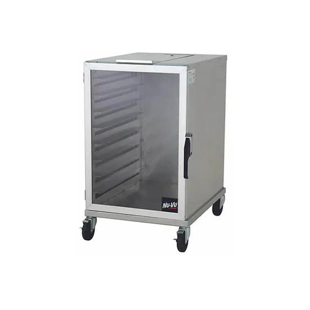 NU-VU HW-2-1/2G 9 Pan Half Height Aluminum Enclosed Bread Cabinet w/ Lexan Lift Off Door