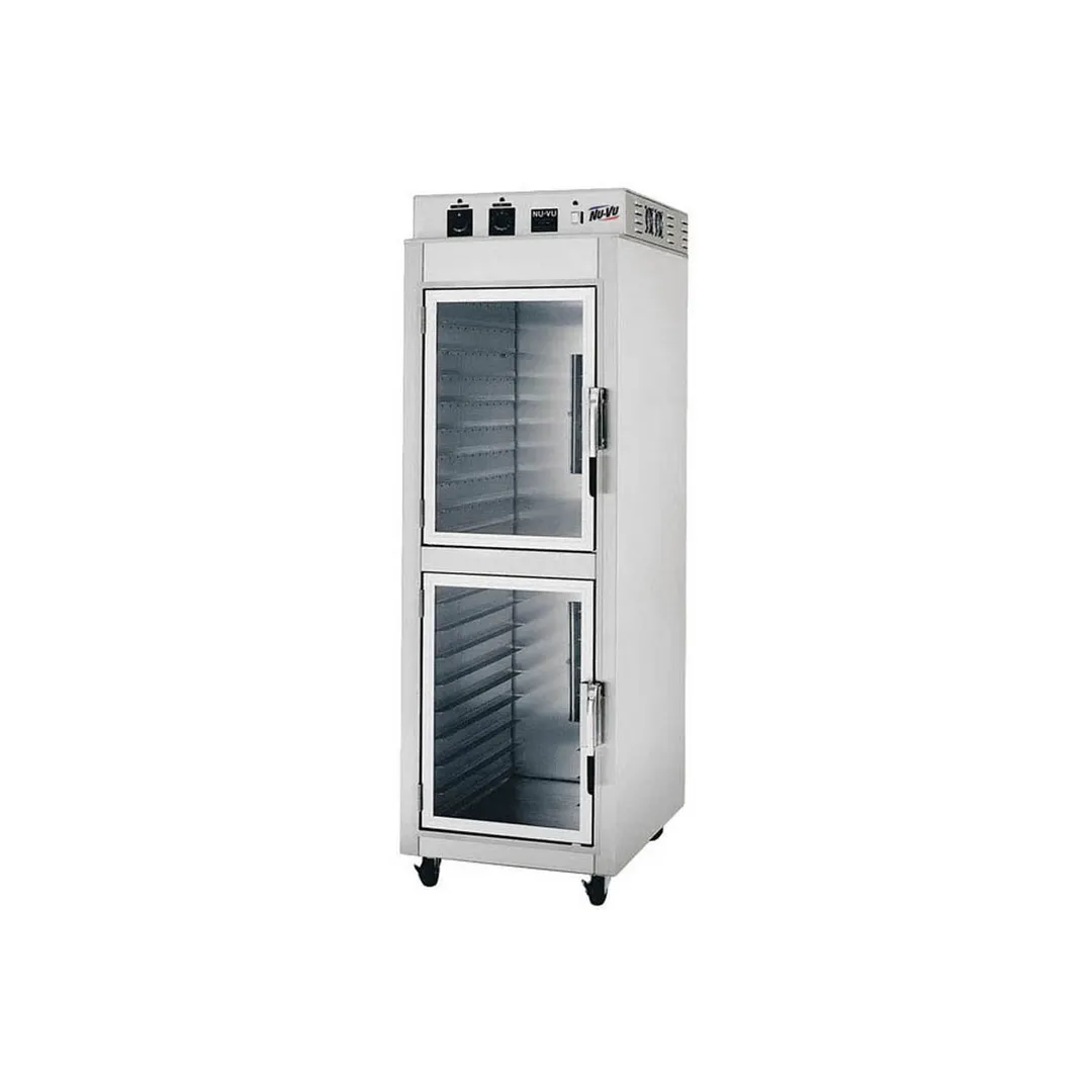 NU-VU PROW-18 Mobile Full Height Insulated Proofing Holding Cabinet, (2) Left or Right Hinged Tempered (2) Glass Doors