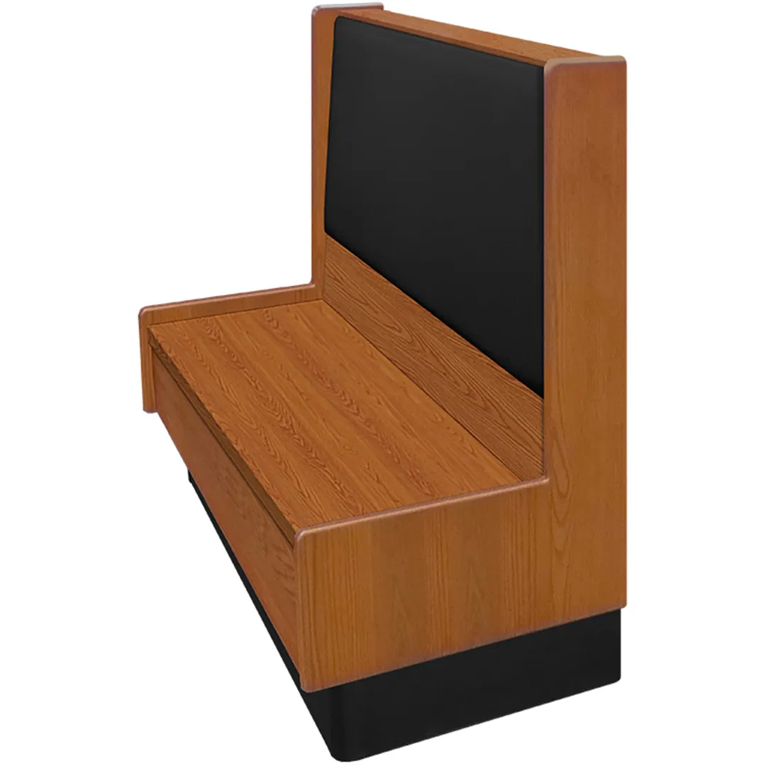 Oak Street ARST-4842-SGL-WSUB 48" Single Aristocrat Booth, Wood Seat, Upholstered Back, 42"H