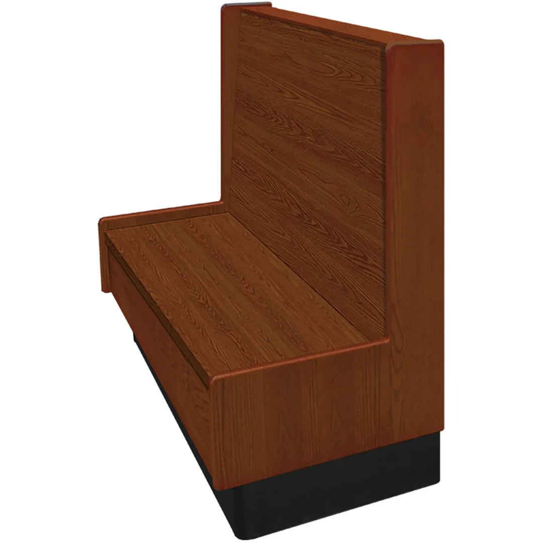 Oak Street ARST-7242-SGL-WSWB 72"L Single Plain Back Booth, Wood Back, 42" Height