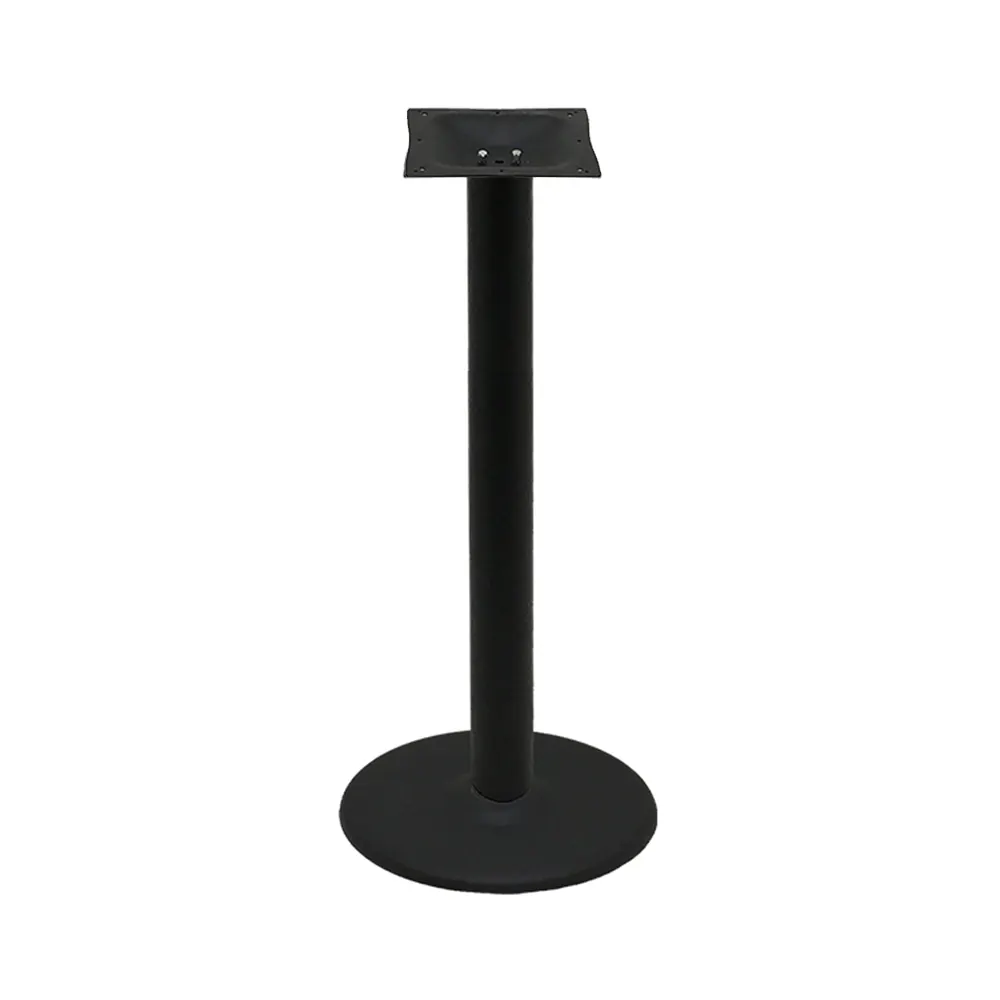 Oak Street B18DISC-CTR 18" Dia. Counter Height Table Disc Base, 3" Steel Column, Black Sandtex Finish