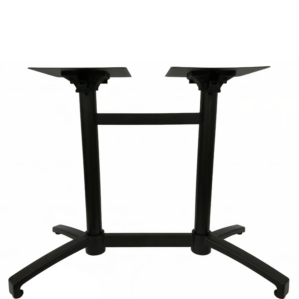 Oak Street B1936F-STD Adjustable Height Aluminum Restaurant Table Base, Black Finish, 37.2in Wide