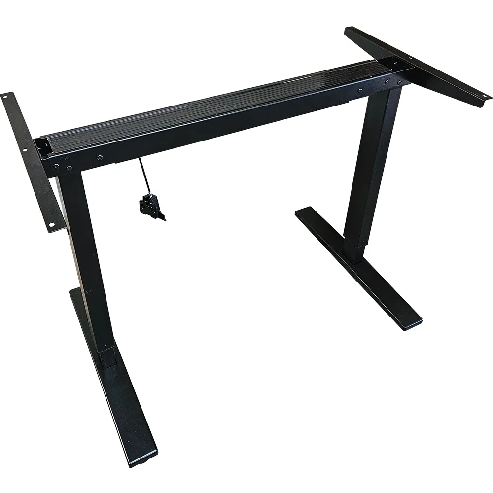 Oak Street B2543-ADJ Adjustable Height Steel Table Base, Black Sandtex Finish, 32.75" Inside Width