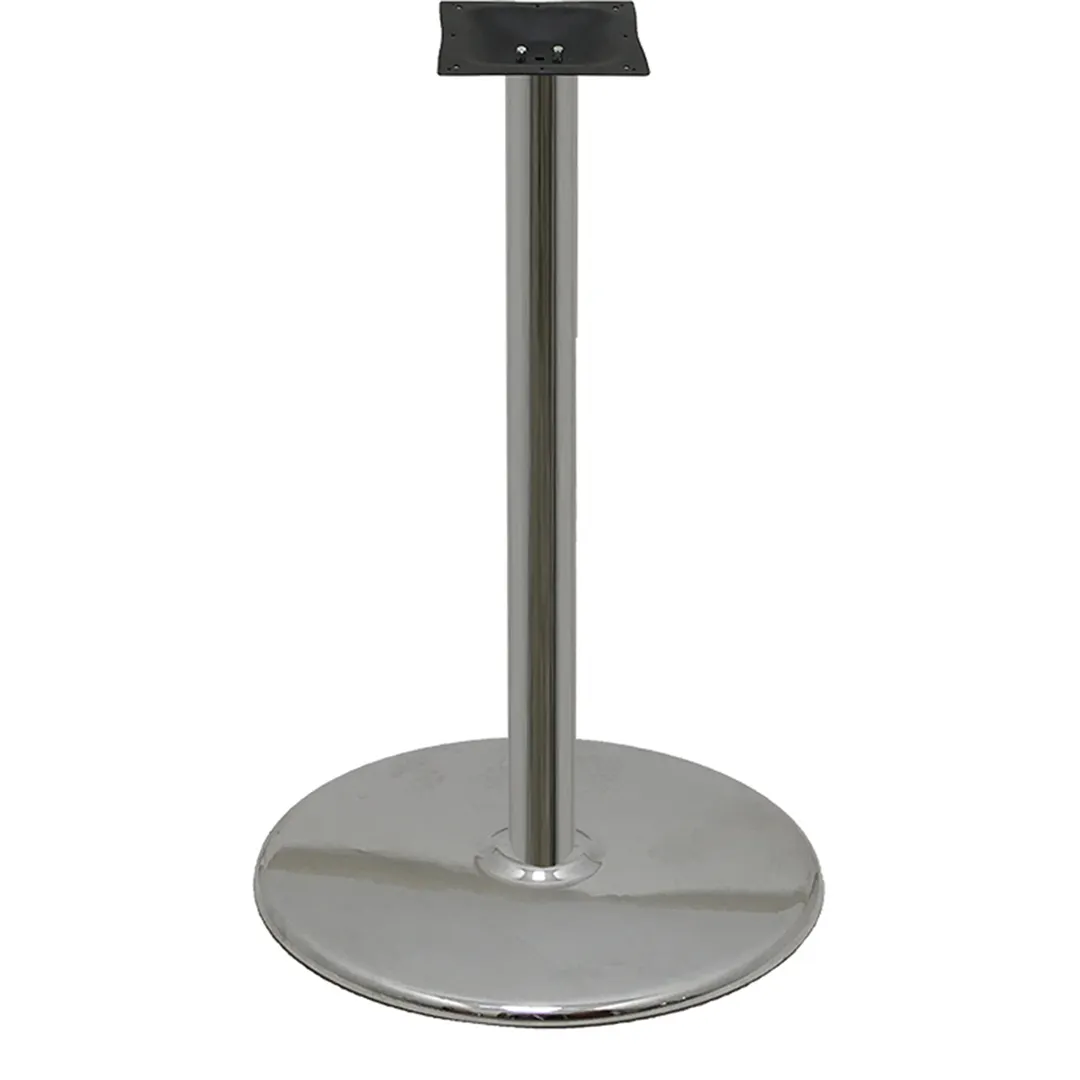 Oak Street B30DISC-CHR-BAR 30in dia Chrome Table Disc Base, Bar Height, 4in Column, Stamped Steel